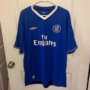 Umbro Chelsea FC retro fly emirates home soccer jersey